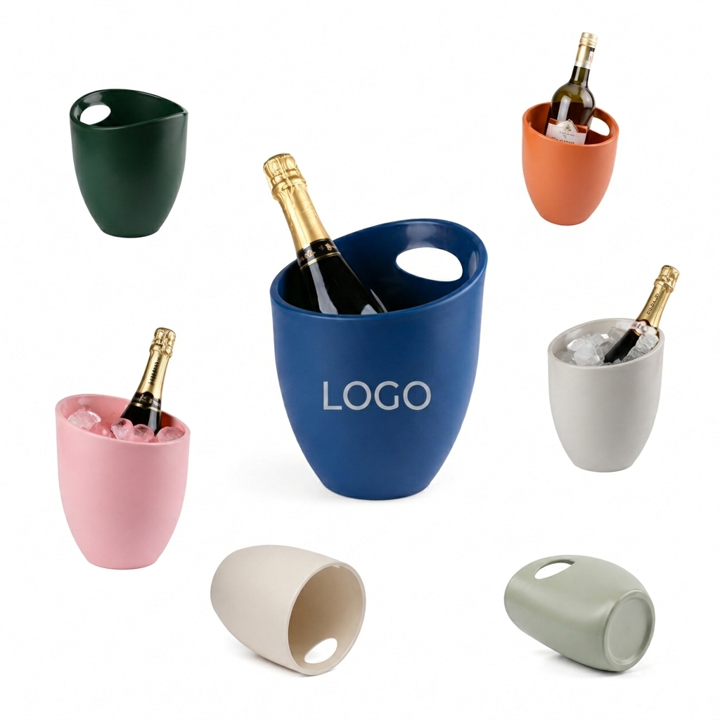 Matte Finish Single Bottle Beverage Chiller with Integrated Carry Handle
