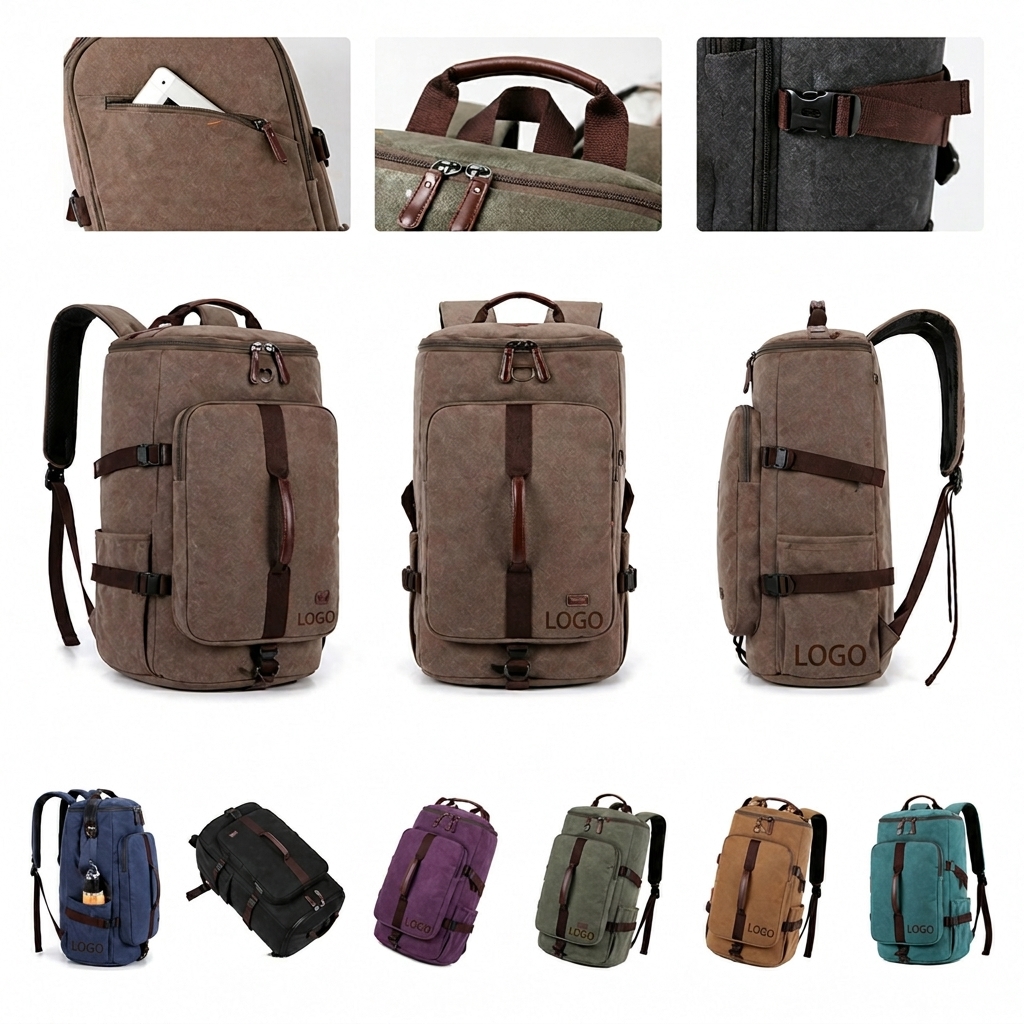 Hybrid Heavy-Duty Canvas Travel Duffel and Backpack