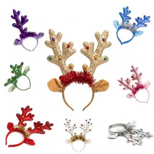 Assorted Festive Reindeer Antler Headband Collection