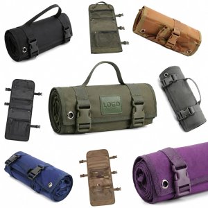 Roll-Up Outdoor Range Mat with Integrated Gear Pouches