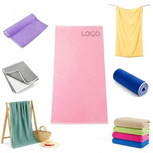 220gsm Microfiber Solid Color Quick-Dry Sport and Beach Towel