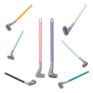 L-Shaped Silicone Bathroom Scrubber with Ergonomic Handle