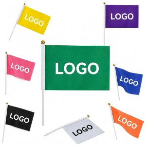 8" x 5" Polyester Handheld Stick Flag for Events
