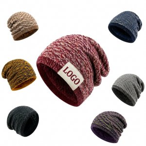Thermal Cuffed Beanie with Plush Lining - Heavyweight Winter Knit Cap